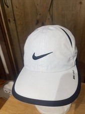 NIKE Ball Cap Toddler Adjustable White/ Black Dri-Fit Feather Light Logo Beach