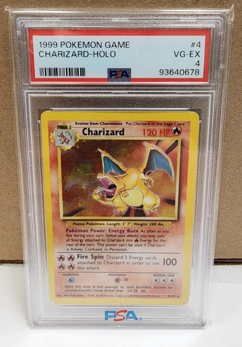 PSA 4 CHARIZARD 4/102 Holo Rare Unlimited Base Set Pokemon Card