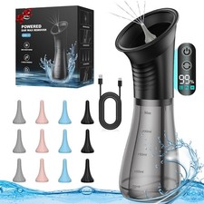 Ear Wax Removal with One-Piece Waste Tank, Powered Ear Wax Remover,12 Tips,New，c