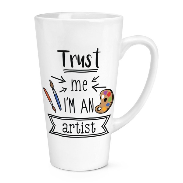 Trust Me I'm Eine KüNstler 483Ml Groß Latte Becher Cup Worlds Best Favorit Toll-image