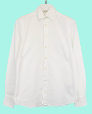 SUITSUPPLY Oxford Stretch Slim Fit Shirt Men's 35/36 / 13 1/2 / 14 Formal White