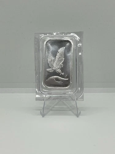 1 TROY OZ  .999 FINE SILVER BAR AMERICAN EAGLE DESIGN  SEALED INDIVIDUAL PACKAGE