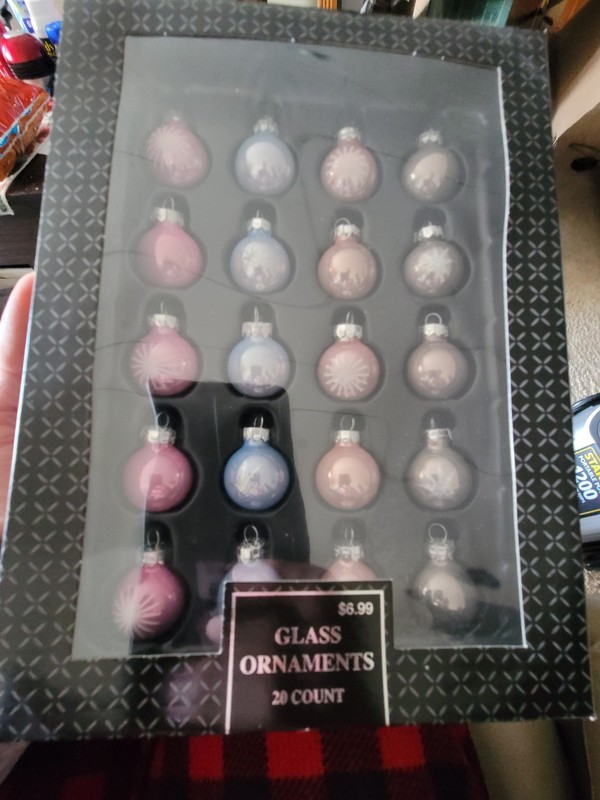 New 20 Count Small Mini Glass Ball Christmas Ornaments