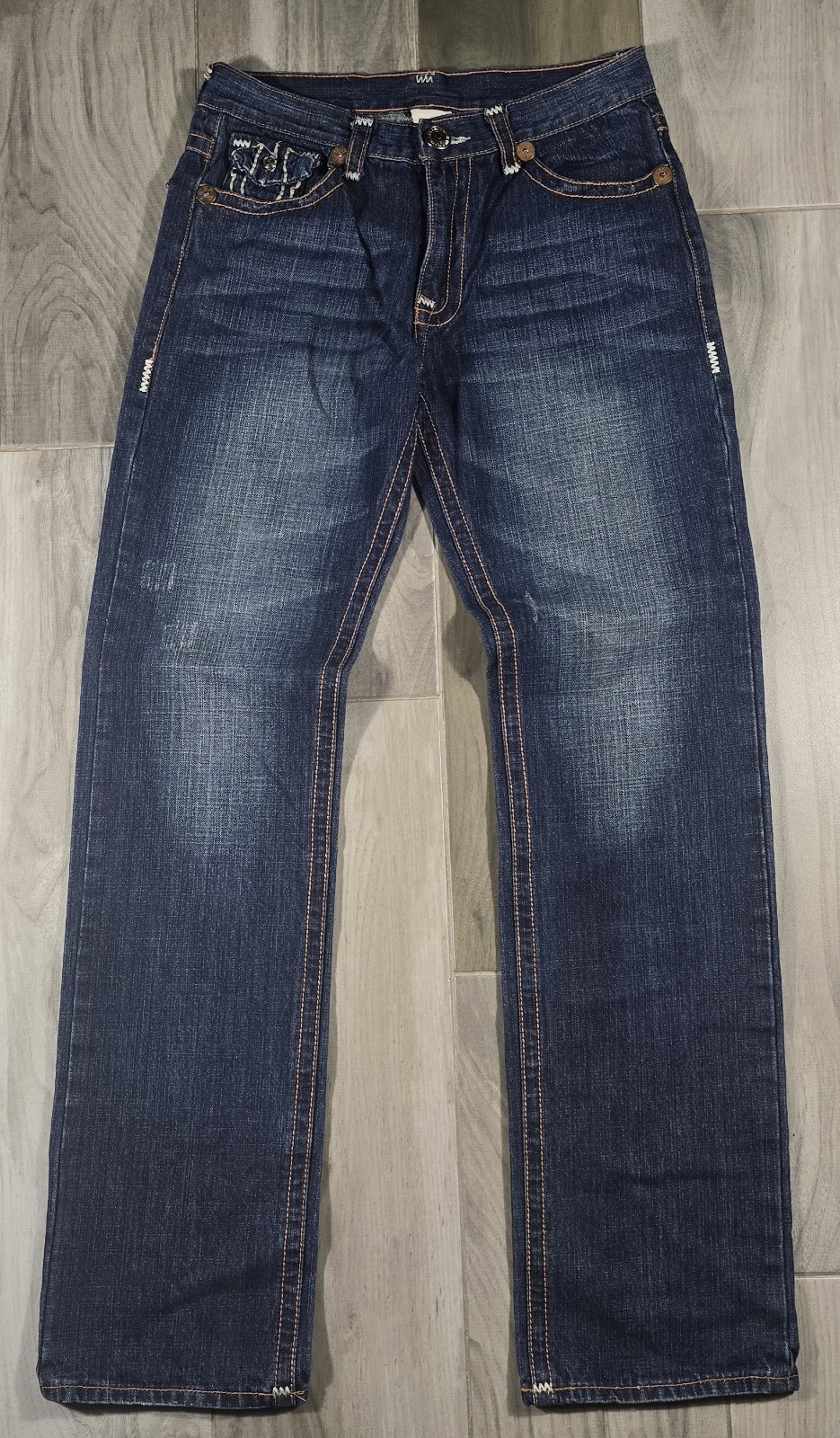 True Religion Jeans Mens 31 Bootcut Denim Pants Western Flap Pocket Super T thumbnail 2