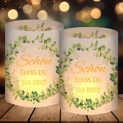 Tea Light Halter 12 Stück Eukalyptus Tischdekoration