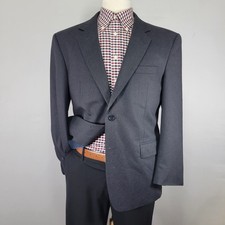 JOS A BANK Men's Sport Coat Blazer Two Button Charcoal Gray Wool Cashmere 42S
