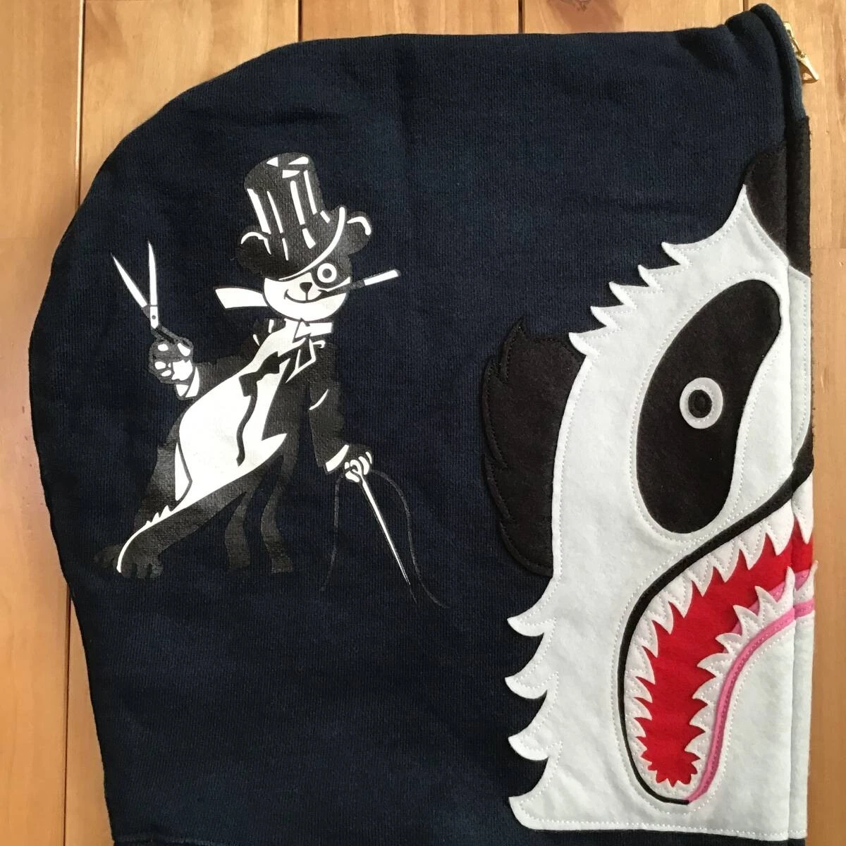 A BATHING APE (BAPE) Felpa con cappuccio Panda taglia M blu navy Panda full zip felpa con cappuccio una scimmia da bagno BAPE Ape vape