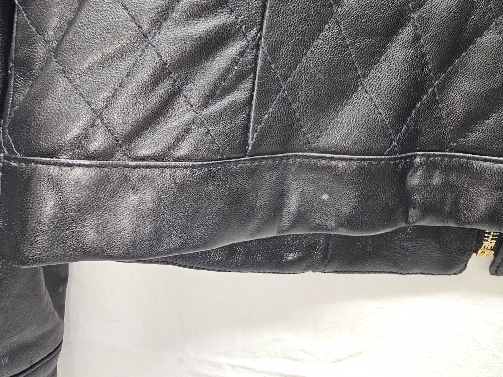 Vince Camuto Leather Jacket Chain Trim Chanel Coat M Bella Swan Vamp Glam Rocker thumbnail 4