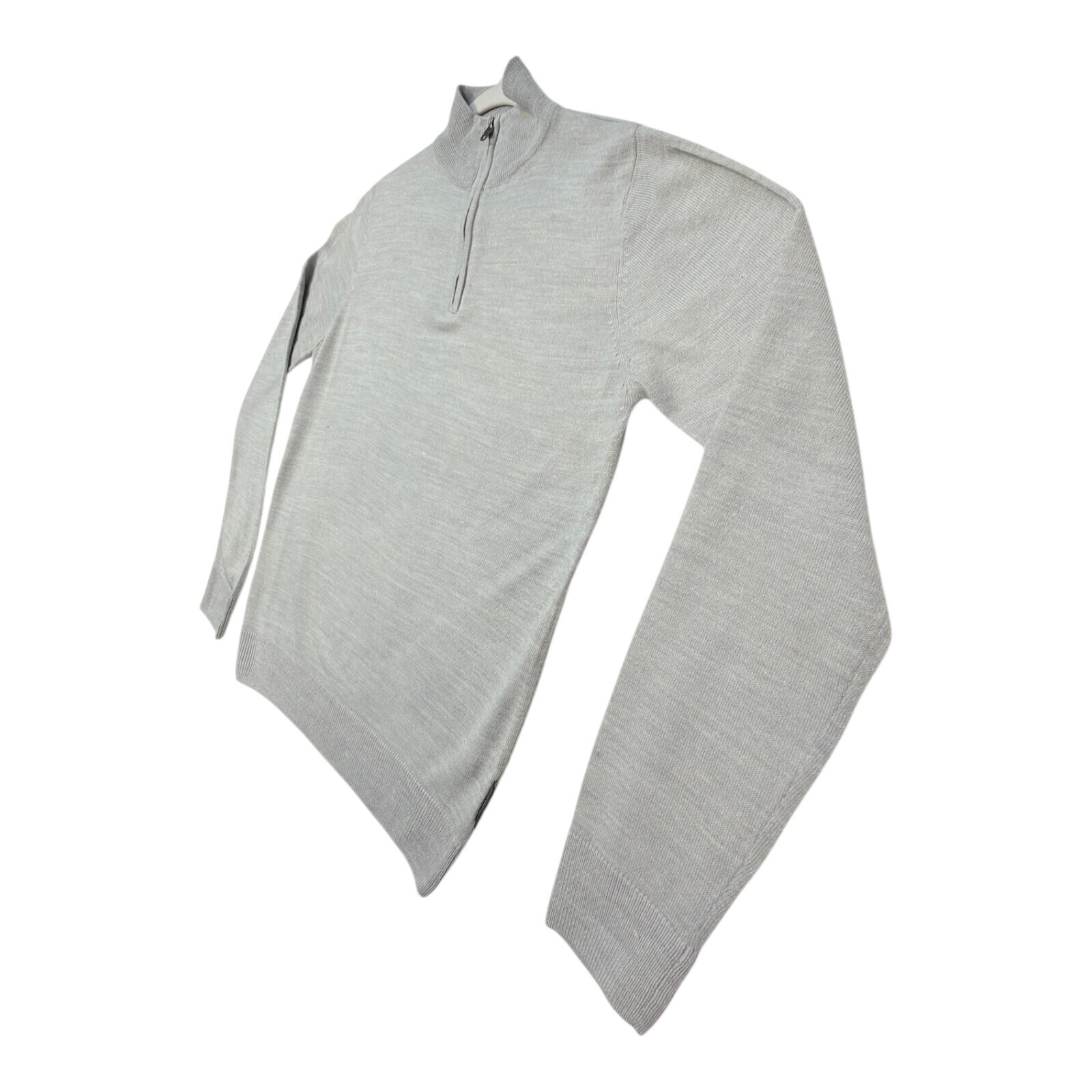 French Connection 1/4 Zip Fleece Men's UK Size S Grey Long Sleeve Turtle Neck image 5