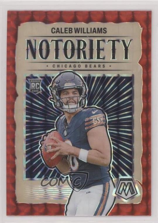 2024 Panini Mosaic Notoriety Red Mosaic Prizm Caleb Williams #18 Rookie RC 14lc