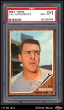 1962 Topps #526 Hal Woodeshick Colt 45s SHORT-PRINT PSA 8 - NM/MT