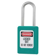 Master Lock S33teal Lockout Padlock, Keyed Different, Thermoplastic, Teal, 1