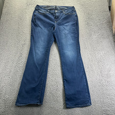 NYDJ Barbara Jeans Women 14 Blue Denim Cotton Bootcut Lift Tuck Stretch Workwear