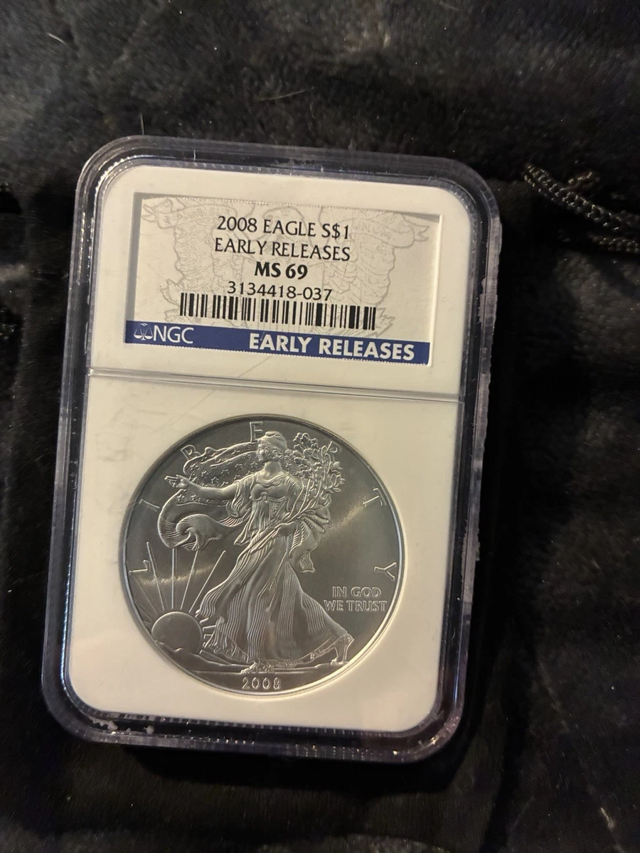 American Eagle MS 69 Graded 2008 Silver Bullion Coins for sale | eBay