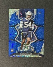 Sam Williams (DALLAS COWBOYS) 2022 Mosaic ROOKIE CARD RC, DISCO PRIZM  #/75. rookie card picture