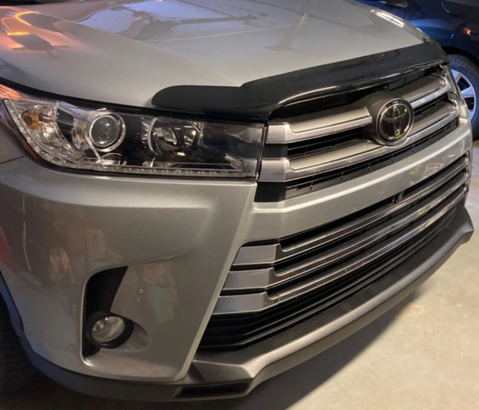 Protector de capó CarFlector deflector protector contra insectos para Toyota Highlander 2014-2019 Foto 2 de 4