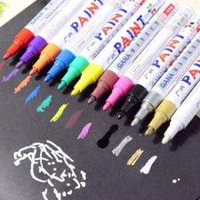 Oil Based Paint Marker Pen Fine Tip Waterproof Rock Painting Glass Metal Art DIY