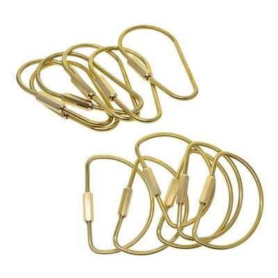 6 Stück Messing Schraubverschluss Karabiner Schlüsselring Schlüsselanhänger