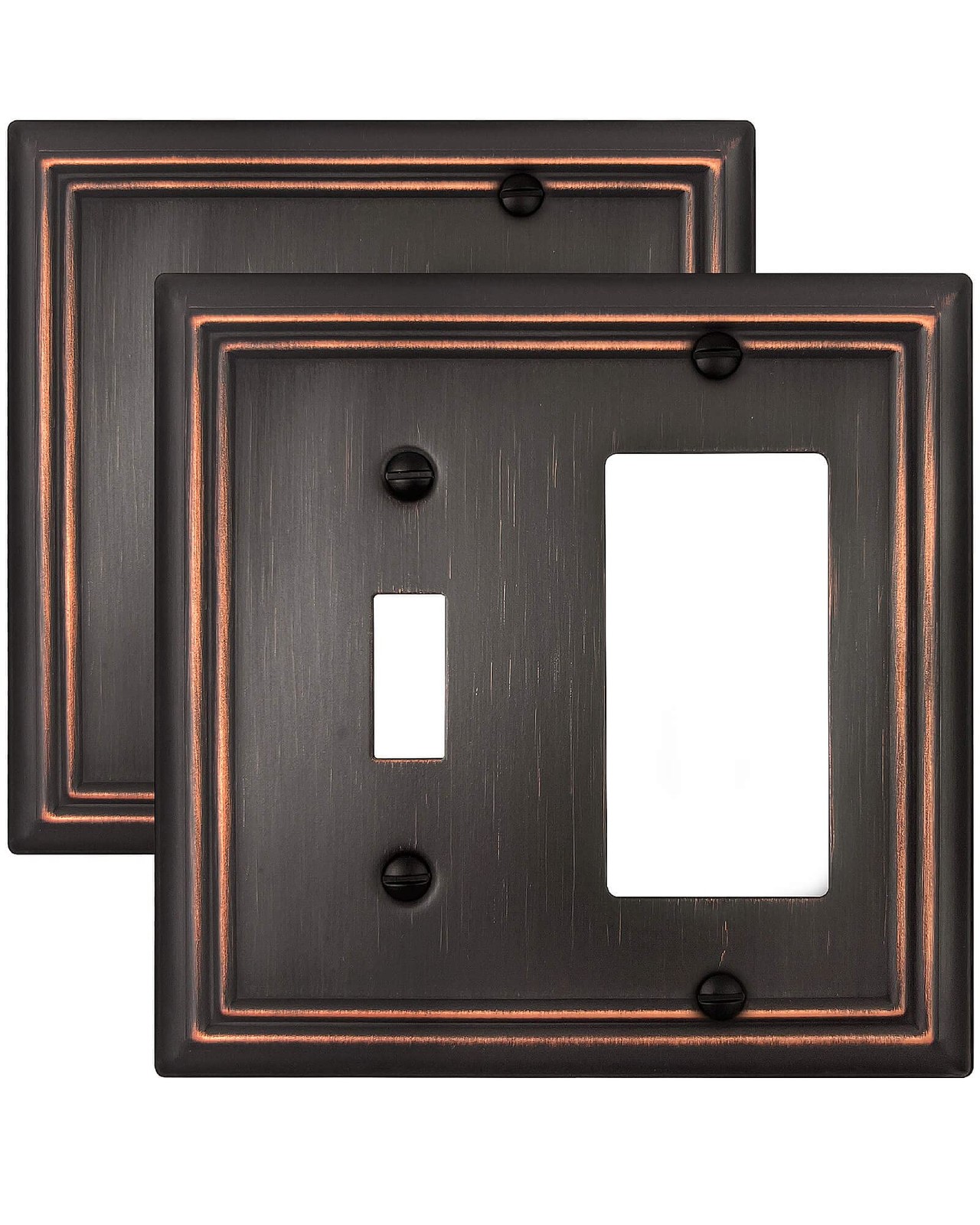 КОМБИНИРОВАННАЯ МЕТАЛЛИЧЕСКАЯ НАСТЕННАЯ ПЛАСТИНА ZILLSEA, 2 УПАКОВКИ - БРОНЗА