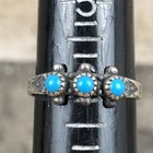 Vintage Bell Trading Post Southwestern Turquoise Sterling Silver Ring Size 6