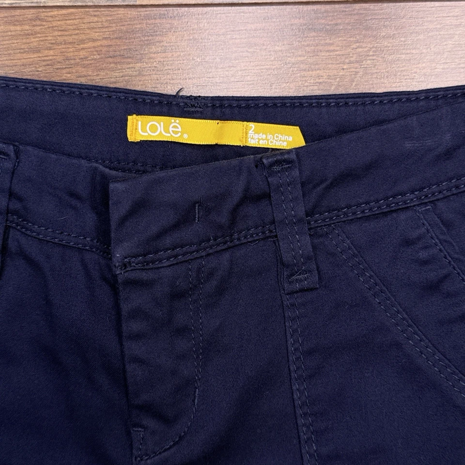 Pantalones ajustados Lole para mujer 2 azul marino tiro medio elásticos Foto 4 de 4