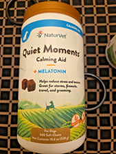 NaturVet Quiet Moments 240 count Calm Melatonin for Dogs-Sale helps Dog Rescue