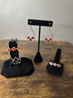 BARSE Silver Plated Carnelian Diamond Shape 3-Piece Bracelet, Ring & Earring Set — photo 1