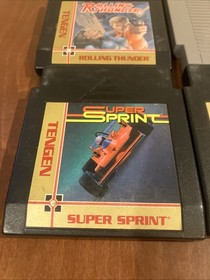 Lot Of 5 Tengen NES Games: Gauntlet Pacman Rbi Baseball Rolling Thunder Super