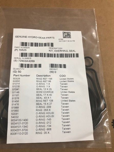 70525 Pump Overhaul Seal Kit Fit For Hydro Gear BDP-10A - View #8