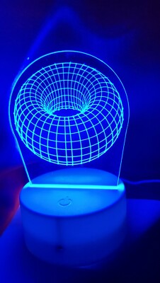 3D LED Wurmloch Lampe / Leuchte - 16 Farben und Fernbedienung