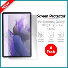 6-Pack LCD Clear HD Screen Protector for Samsung Galaxy Tab S7 FE 5G 12.4 2021 