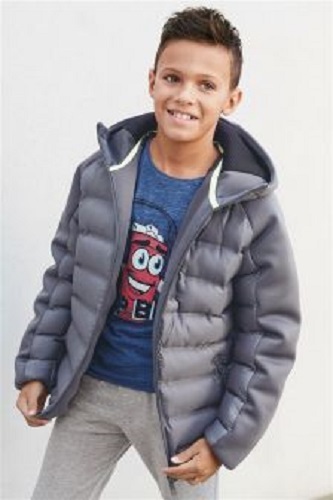 NEXT Grey Padded Jacket Boys Coat With 