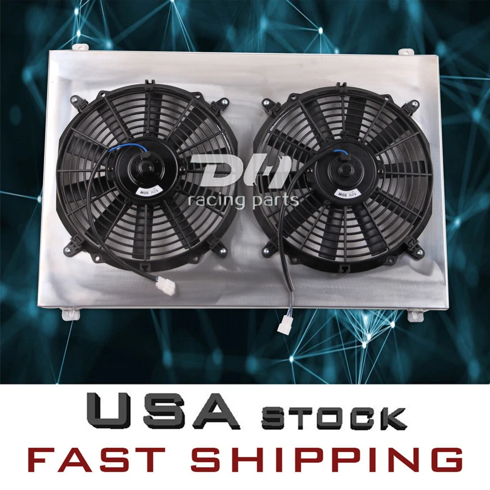 Cubierta de aluminio 26"x17" con ventiladores de 12" para autos Chevy 70-81 Camaro/78-87 Monte Carlo Foto 2 de 2