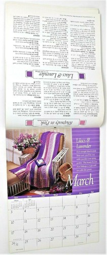 The Needlecraft Shop Afghan Calendar 1991- 12 Afghan Patterns to Crochet - Picture 5 of 11