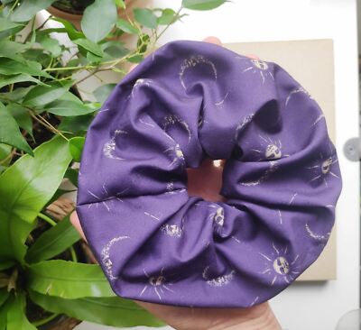 Scrunchie Sonne & Mond Galaxy Weltall Sterne Zopfhalter handgefertigt