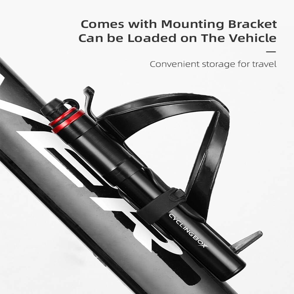 120Psi MINI Portable Aluminum Alloy Bicycle Air Pump with US/French Gas Nozzle