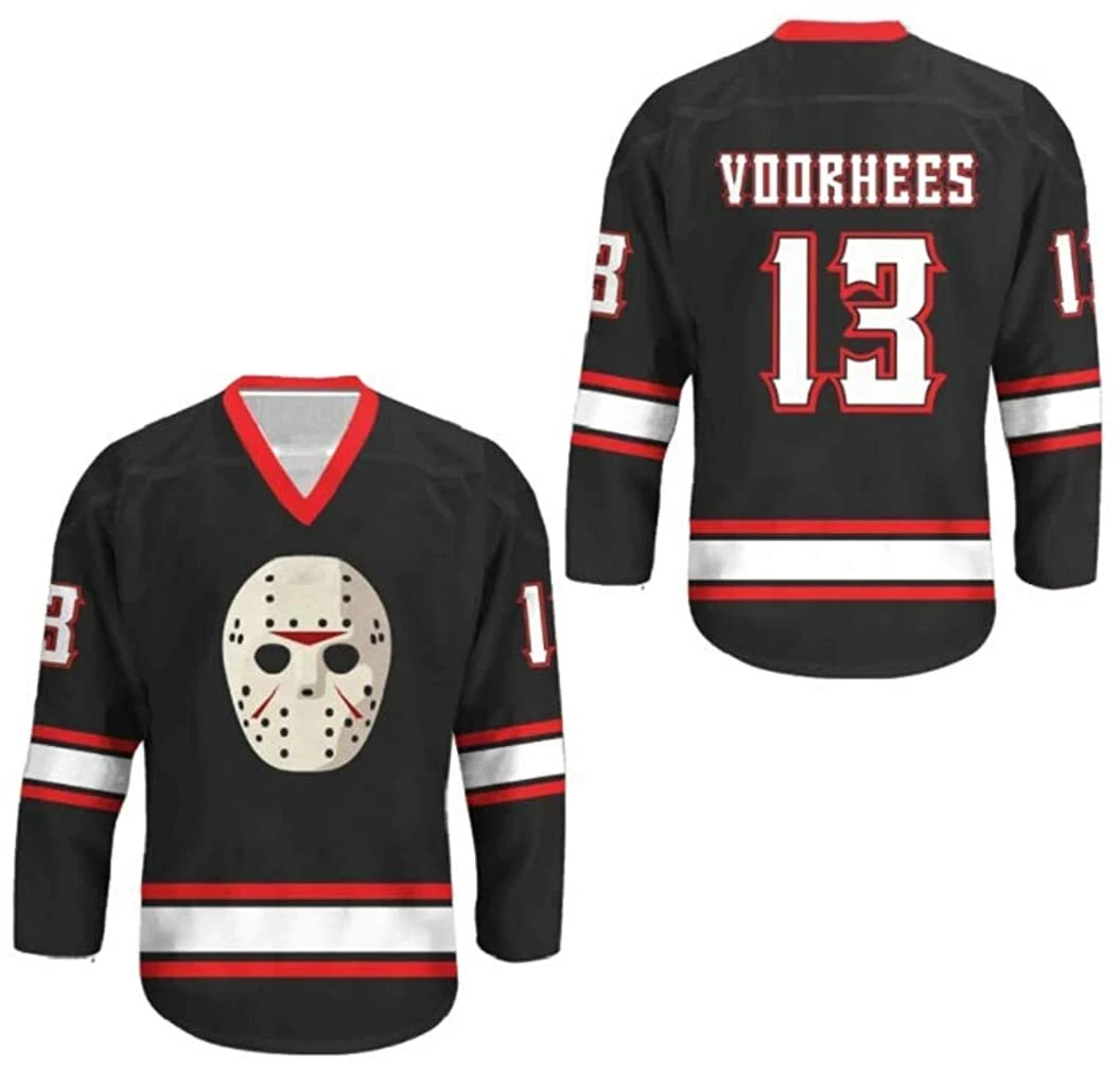 First Jason 'SLASHERS' Hockey Jersey Black/Red/White / 3XL