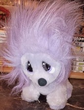 Vntg 1985 Sad Sam Purple Puppy 7  Fluffy Plush RARE Applause Stuffed Animal