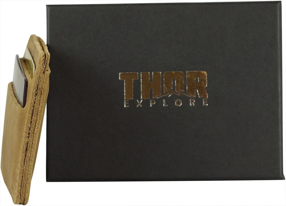 THOR FRONTIER WALLET - THIN PROFILE - FULL GRAIN LEATHER - SADDLE BROWN - Image 4 of 4