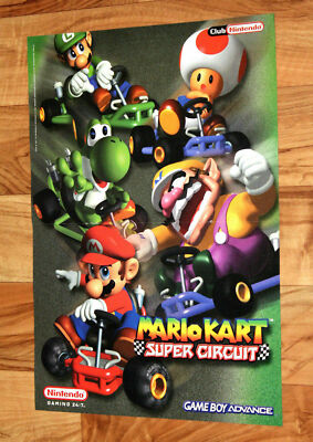 2001 Nintendo Mario Kart Super Circuit / GameBoy Advance small Poster 30x42cm.