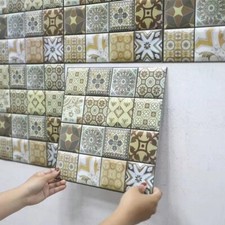Wall Sticker Self Adhesive Rustic Style Tile Home Decor 3D PVC Brick Kitchen Wal