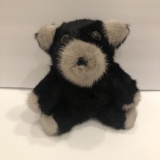 Vintage real fur Black mink 9 inch Teddy bear