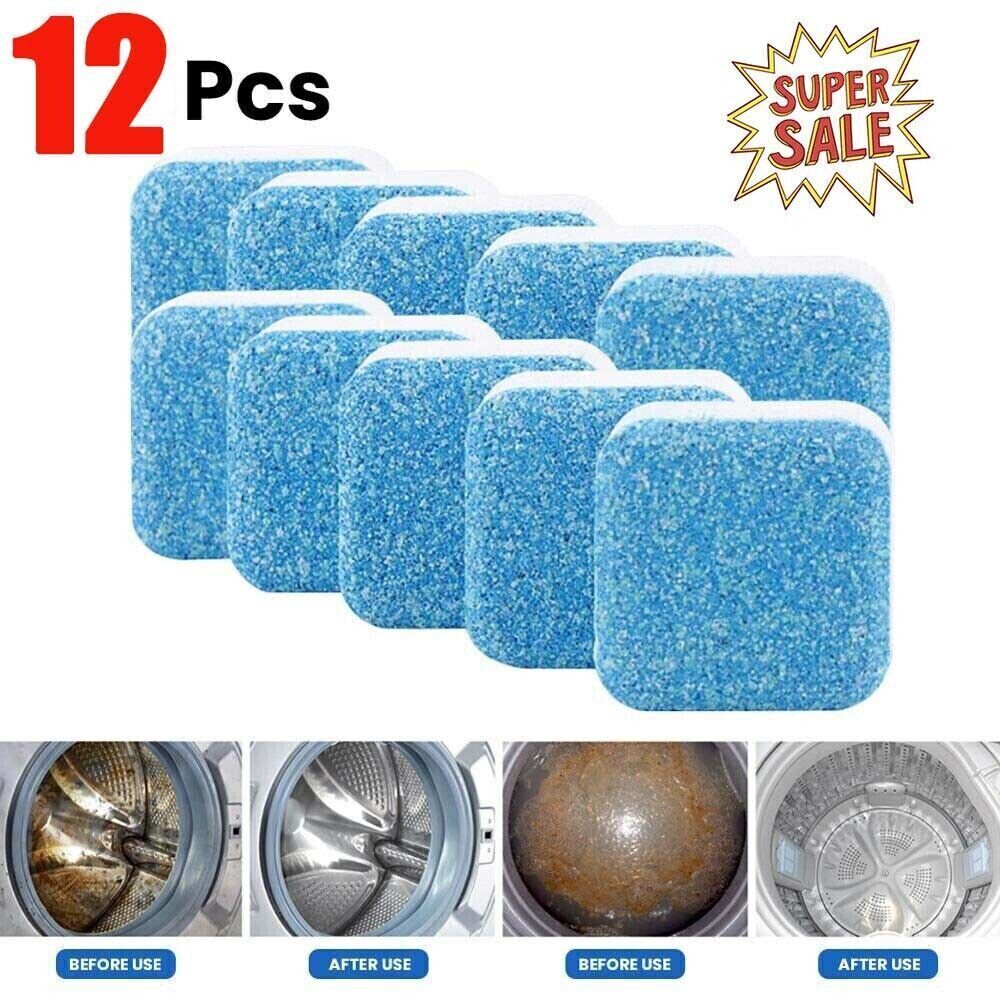 Washing Machine Cleaner Descaler 12/24 Pack Deep Cleaning Tablets for