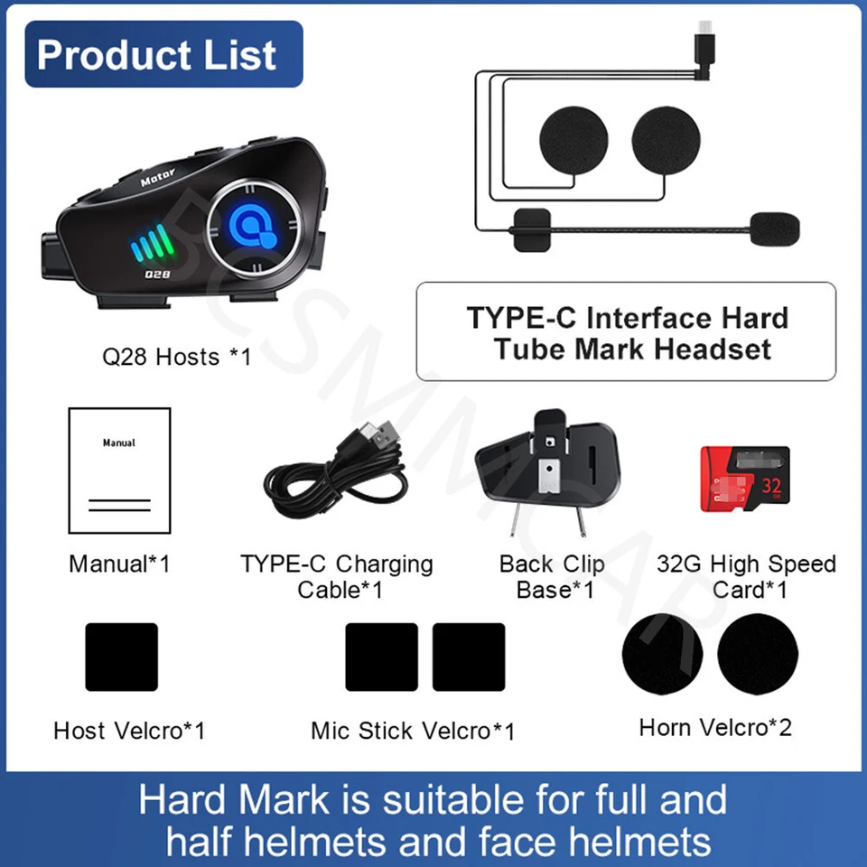 Motorcycle Helmet Bluetooth Headset Video Recorder Dashcam WIFI Wireless Camera - Image 3 of 4