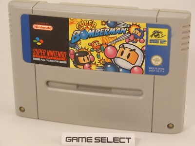 SUPER BOMBERMAN 1 BOMBER MAN Nintendo SNES Super NES 16-Bit PAL