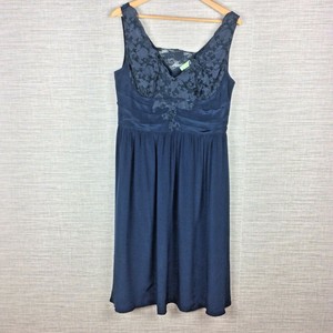midnight blue silk dress