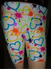 New Multicolour Love Hot Pants Spandex Leotard Size S-M