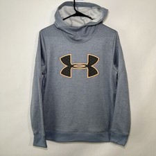 Under Armour Coldgear Hoodie Sweatshirt Womens Size M Medium Light Blue Hooded
