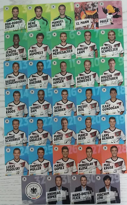 Rewe DFB WM 2014 Fußball Sammelkarten Normal Satz Komplett alle 35 Karten