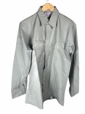 New Vintage Red Kap Gray Size 16 36/37 Long Sleeve Button Up Free US Shipping